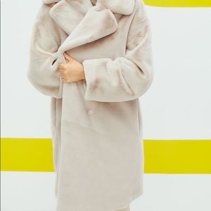 H&M faux fur coat